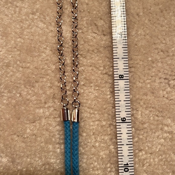 Talbots turquoise and silver necklace 20” - Picture 3 of 4